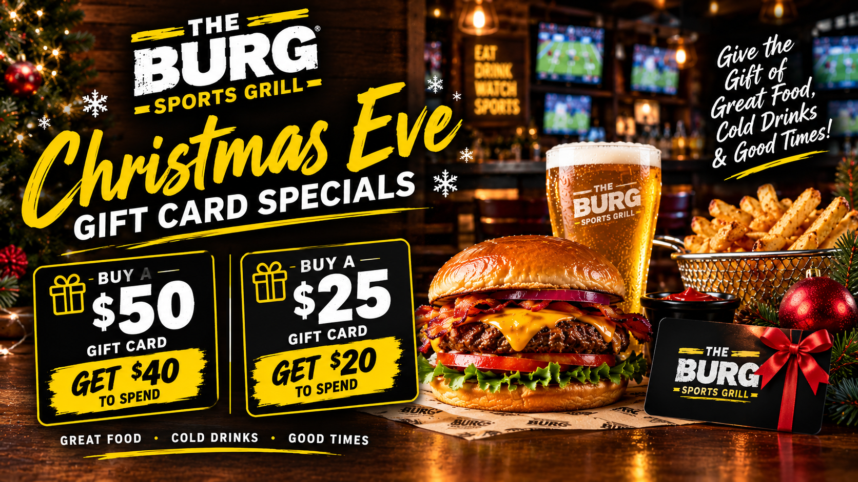 Christmas Eve Gift Card Specials