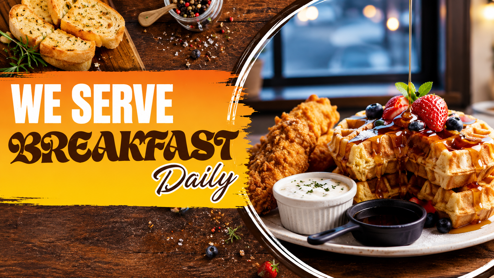 We Serve Breakfast Daily