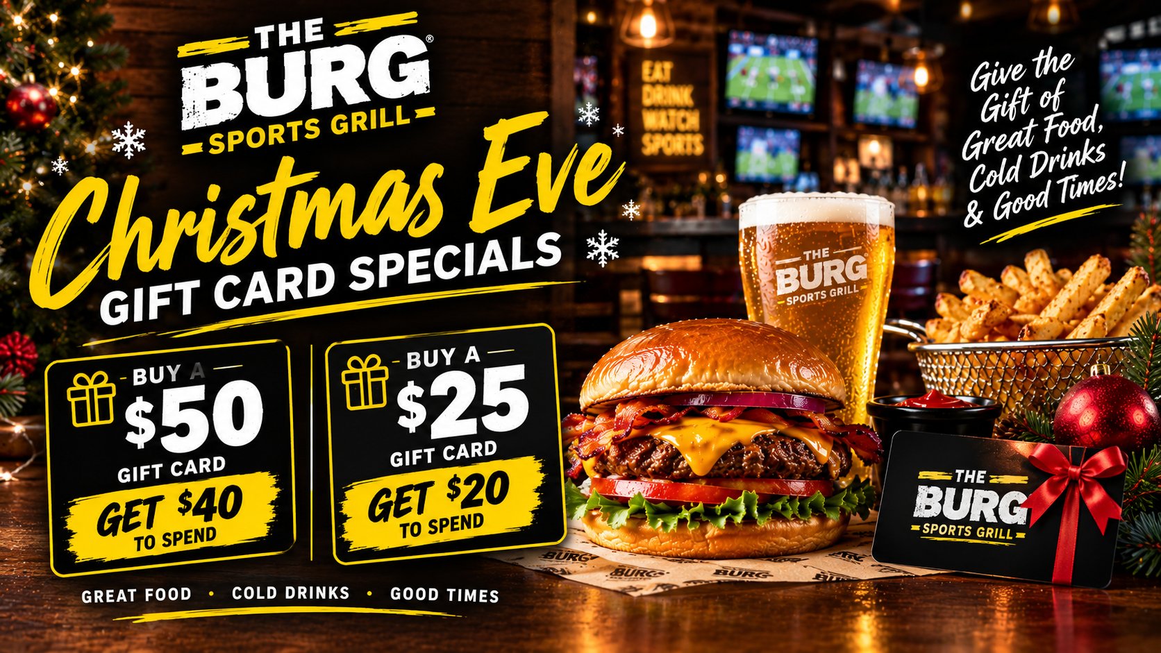 Christmas Eve Gift Card Specials