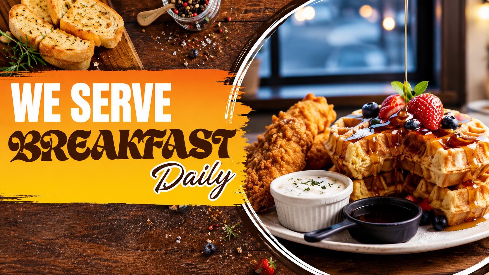 We Serve Breakfast Daily